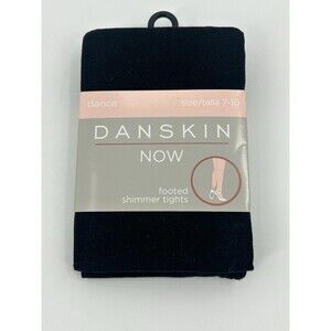 NEW GIRL'S SIZE 7-10 DANSKIN NOW SHIMMER FOOTED DANCE TIGHTS FITS 55-74 POUNDS